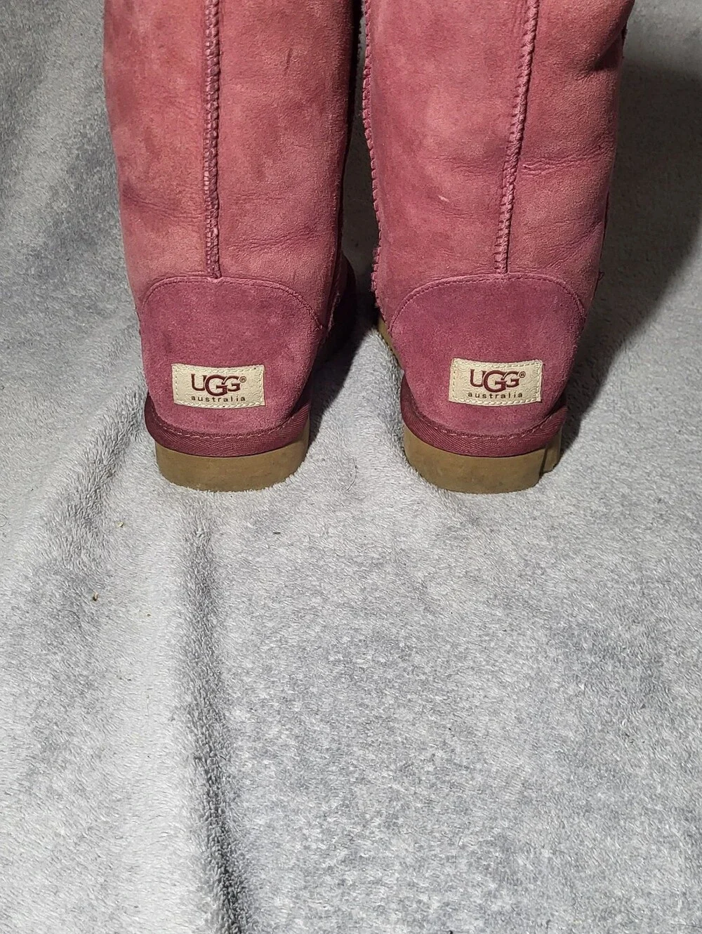 UGG Australia 5825 Pink Sheepskin Lined Mid-Calf Pull On Boots US 5 EU 36